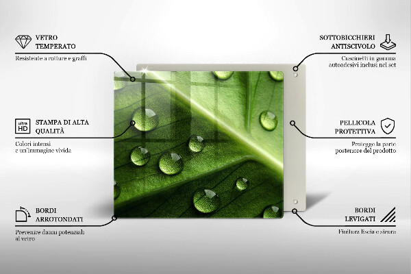 Spisskyddsplatta unik Natur dagg och löv