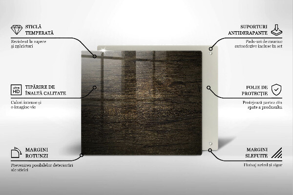 Spisskyddsplatta unik Trä bark textur