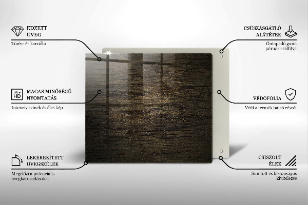 Spisskyddsplatta unik Trä bark textur