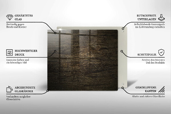 Spisskyddsplatta unik Trä bark textur