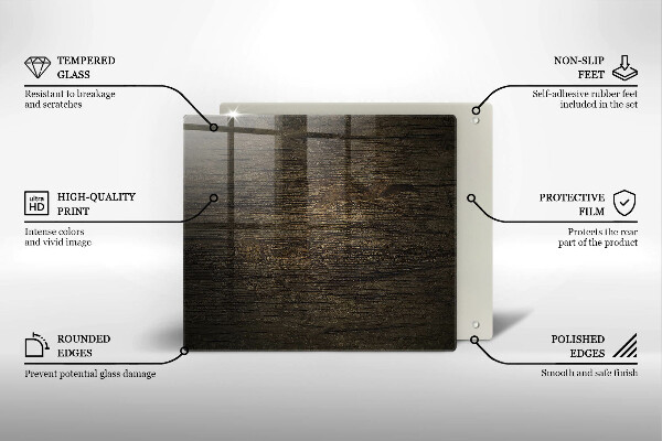 Spisskyddsplatta unik Trä bark textur