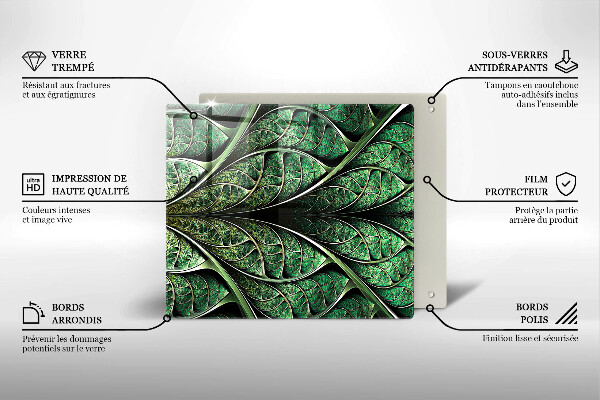 Spisskyddsplatta unik Bladvenstruktur