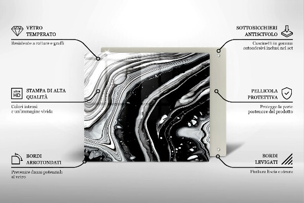 Kokkärlskydd unik Bläckabstraktion