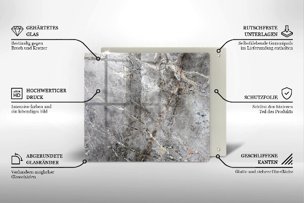 Skydd för induktionsspis unik Sten textur