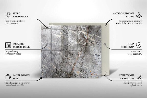 Skydd för induktionsspis unik Sten textur