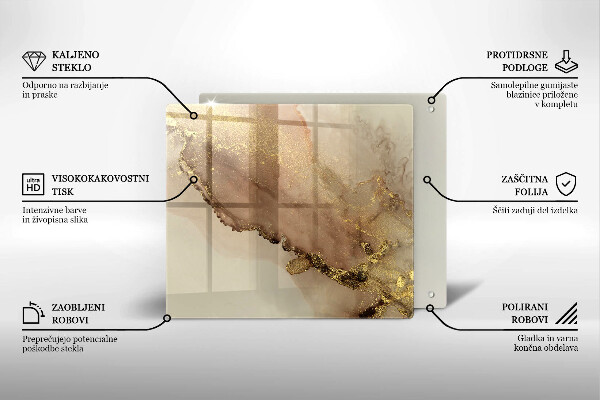 Skydd för induktionsspis unik Guld abstraktion