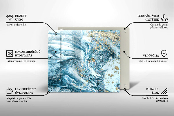 Skydd för induktionsspis unik Struktur med guld