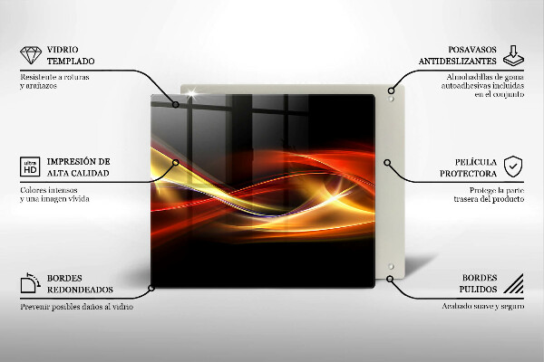 Glashällskydd unik Abstrakt rök och ljus