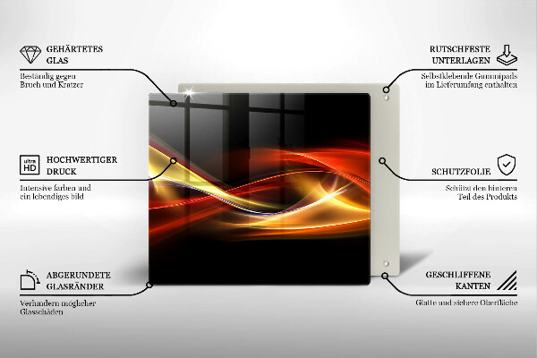 Glashällskydd unik Abstrakt rök och ljus