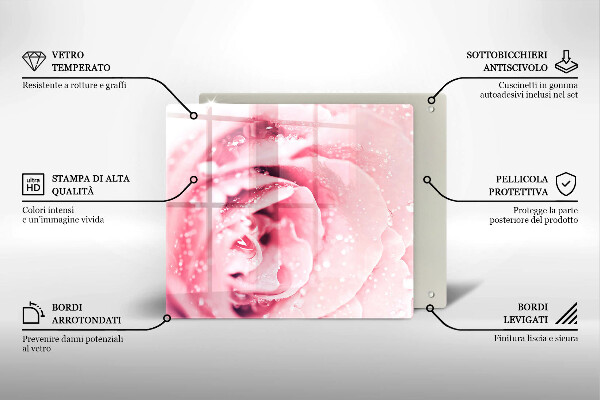 Kokkärlskydd unik Daggdroppar och rosblomma