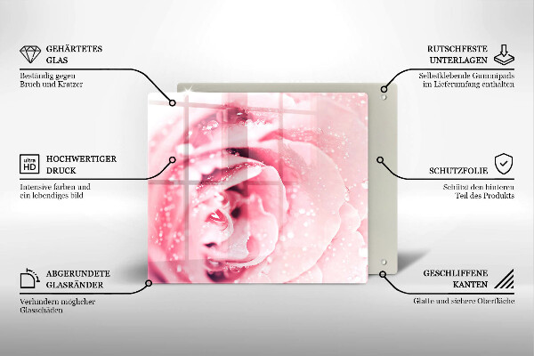 Kokkärlskydd unik Daggdroppar och rosblomma