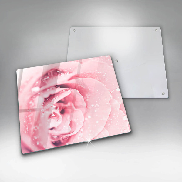 Kokkärlskydd unik Daggdroppar och rosblomma