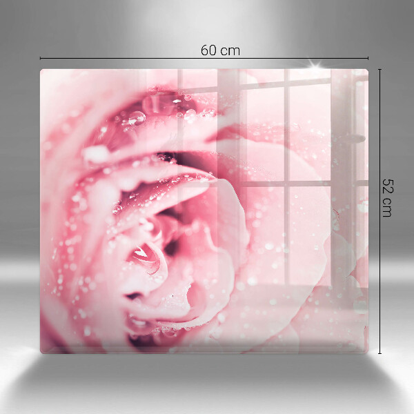 Kokkärlskydd unik Daggdroppar och rosblomma