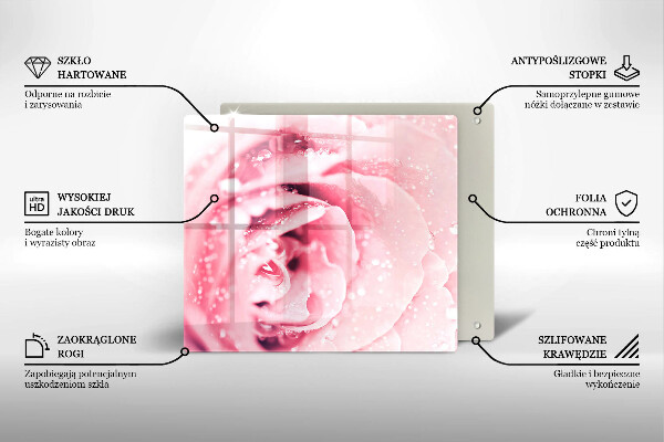 Kokkärlskydd unik Daggdroppar och rosblomma