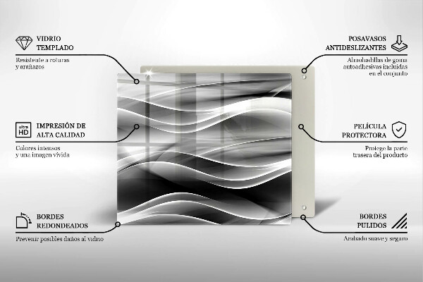 Skydd för induktionsspis unik Abstraktion mjuka linjer
