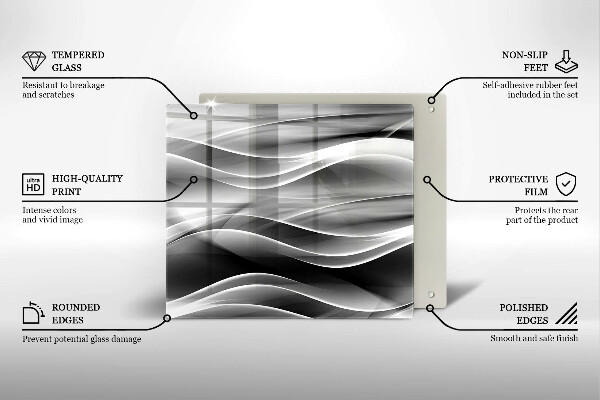 Skydd för induktionsspis unik Abstraktion mjuka linjer