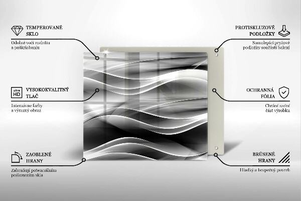 Skydd för induktionsspis unik Abstraktion mjuka linjer
