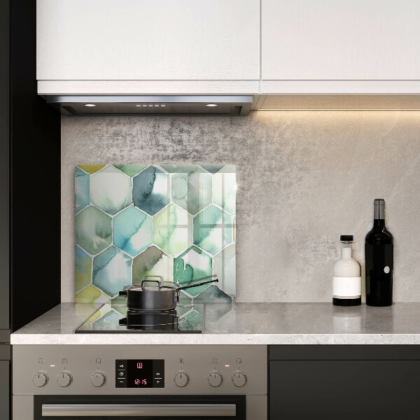 Skydd för induktionsspis unik Akvarell hexagoner