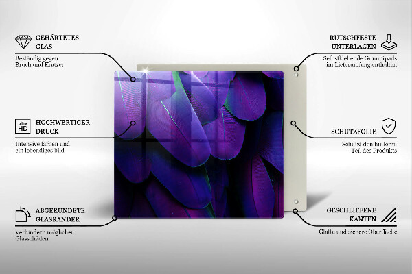 Skydd för induktionsspis unik Neon fjädrar