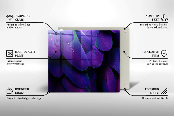 Skydd för induktionsspis unik Neon fjädrar