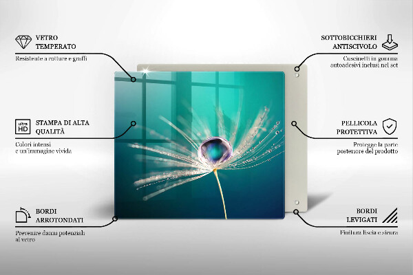Skydd för induktionsspis unik Dagg på en maskros