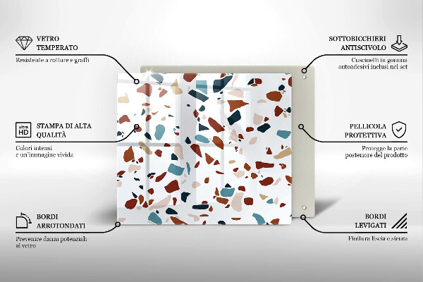 Skydd för induktionsspis unik Dekorativ sten