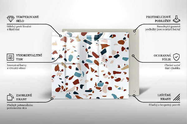 Skydd för induktionsspis unik Dekorativ sten