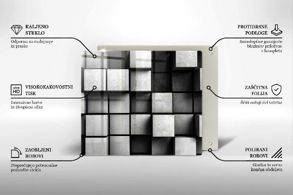 Skydd för induktionsspis unik 3D geometri bakgrund