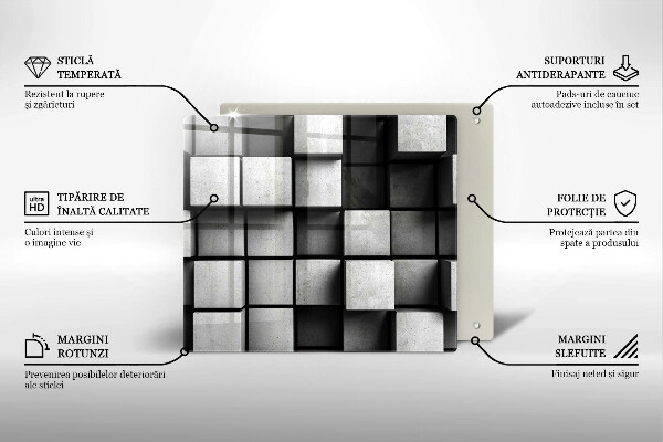 Skydd för induktionsspis unik 3D geometri bakgrund