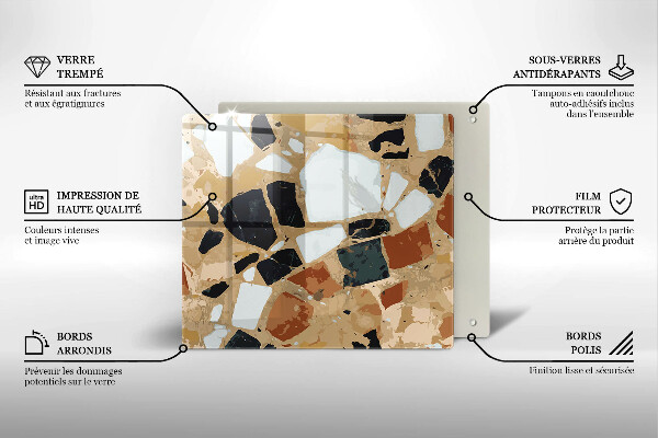 Skydd för induktionsspis unik Dekorativ stenplatta