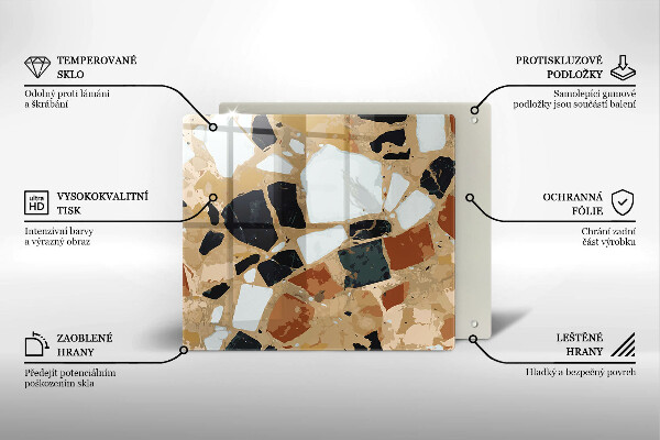 Skydd för induktionsspis unik Dekorativ stenplatta