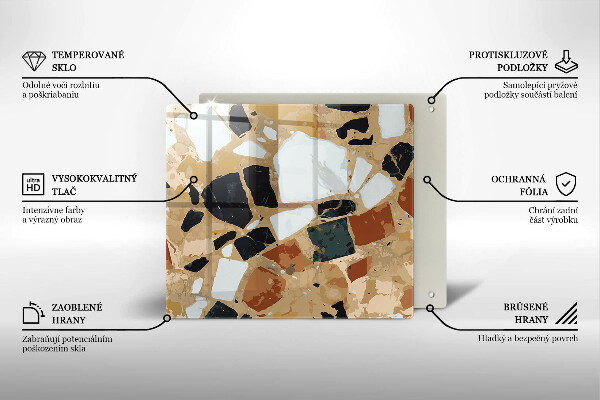 Skydd för induktionsspis unik Dekorativ stenplatta