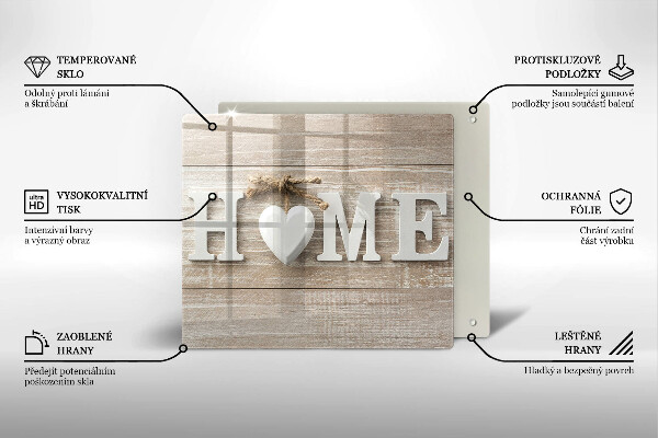 Spisskyddsplatta unik Tavlor och inskriptionen Hem