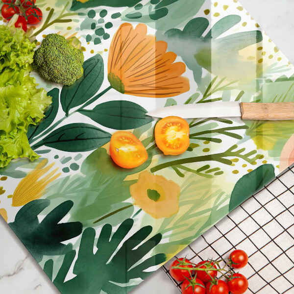 Skydd för induktionsspis unik Målade blommor