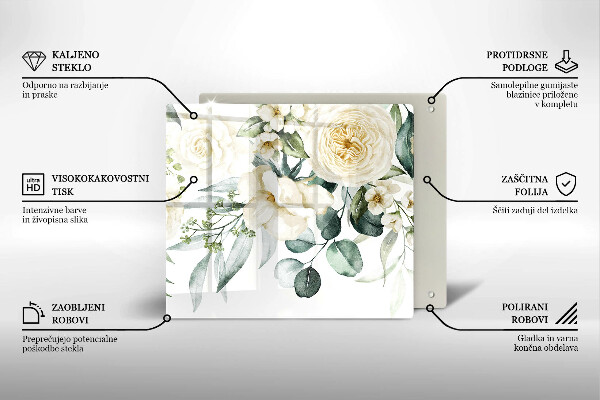 Skydd för induktionsspis unik Akvarell blommor