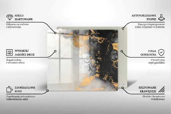 Skydd för induktionsspis unik Abstraktion med guld