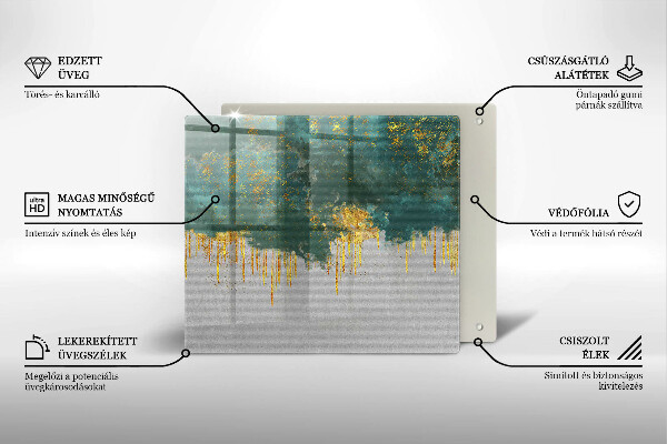 Skydd för induktionsspis unik Abstraktion med guld
