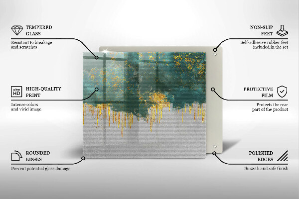 Skydd för induktionsspis unik Abstraktion med guld