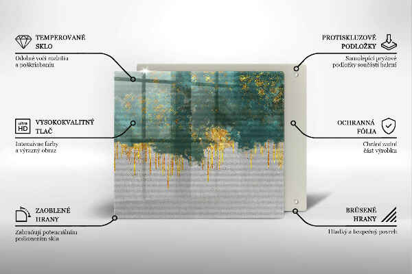 Skydd för induktionsspis unik Abstraktion med guld