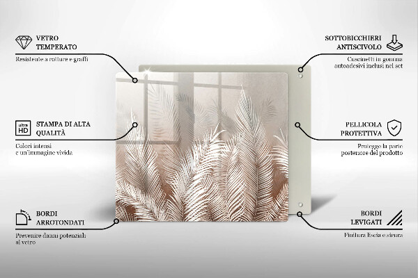 Skydd för induktionsspis unik Boho vegetation löv