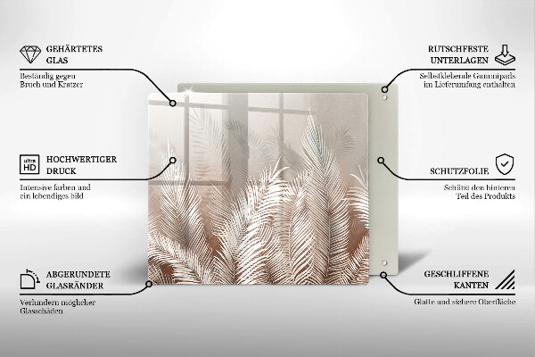 Skydd för induktionsspis unik Boho vegetation löv