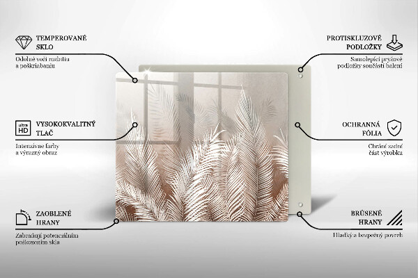 Skydd för induktionsspis unik Boho vegetation löv