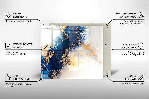 Skydd för induktionsspis unik Abstraktion med blått