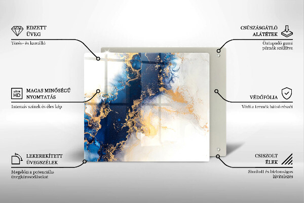 Skydd för induktionsspis unik Abstraktion med blått