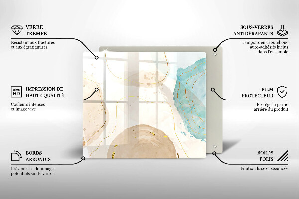 Skydd för induktionsspis unik Ljusa boho-former