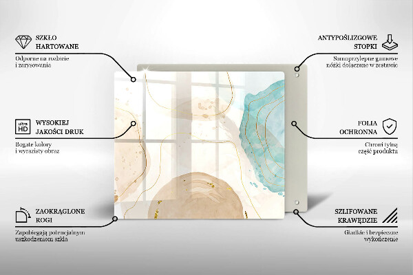Skydd för induktionsspis unik Ljusa boho-former