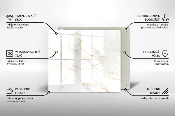 Skydd för induktionsspis unik Elegant marmorsten