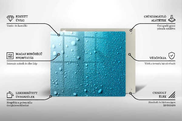 Skydd för induktionsspis unik Vattendroppar