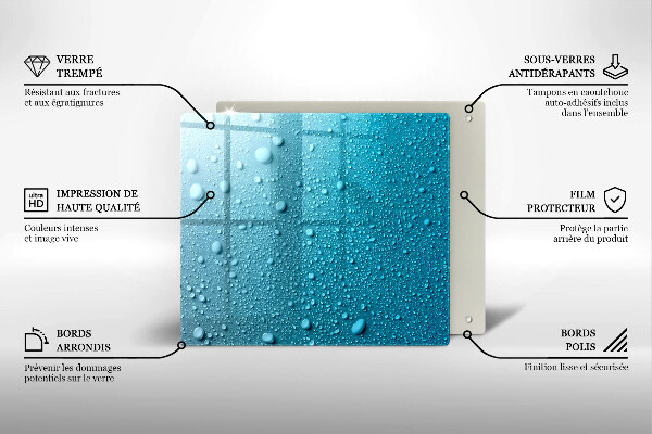Skydd för induktionsspis unik Vattendroppar