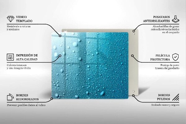 Skydd för induktionsspis unik Vattendroppar
